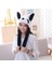Panda Şapka Kulak Hareketli Atlama Şapka Komik Peluş Peluş Sıcak Şapka Kadın Kızlar(Yurt Dışından) 3