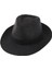Yetişkin Straw Panama Hat Sombrero Fedora Trilby Sunhat Geniş Brim Sunbonnet Siyah(Yurt Dışından) 1