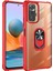 Xiaomi Redmi Note 10 Pro Kılıf Silikon Kenarlı Yüzüklü Manyetik Şeffaf Mola Kapak 1