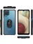 Samsung Galaxy A12 Kılıf Silikon Kenarlı Yüzüklü Manyetik Mola Kapak 2