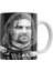 Lotr Karakalem Baskı Serisi Boromir %100 Porselen Beyaz Kupa 1