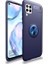 Samsung Galaxy A12 Kılıf Yüzüklü Manyetik Ravel Silikon 1