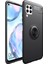 Samsung Galaxy A12 Kılıf Yüzüklü Manyetik Ravel Silikon 1