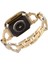 Apple Watch 8 45 mm Uyumlu Metal Kordon Şık Taşlı Tasarım Luxury Style Kayış 3