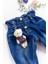 Oyuncak Ayıcıklı Kız Bebek Kot Pantolon Denim Pantolon 4