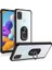 Samsung Galaxy A21S Kılıf Silikon Kenarlı Yüzüklü Manyetik Mola Kapak 5