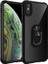 Apple iPhone X-Xs Kılıf Silikon Kenarlı Renkli Yüzüklü Manyetik Mola Kapak 1