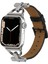 Apple Watch 8 41 mm Uyumlu Deri Kordon Metal Bağlantılı Şık Tasarım Kayış 3