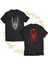 Lotr Sauron Çift Baskılı %100 Pamuk Siyah Büyük Beden T-Shirt 1
