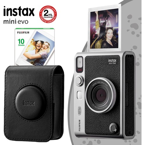 Fujifilm Instax Mini Evo Fotoğraf Makinesi ve Seti 3 Yüksek Çözünürlük ile 10 Film Efekti