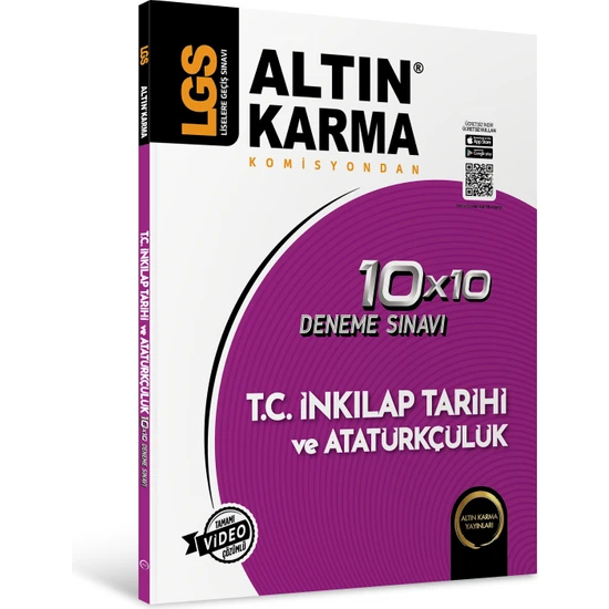 Altın Karma Yayınları LGS 8.Sınıf  T.C. İnkilap Tarihi ve Atatürkçülük  10*10 Branş Deneme