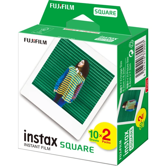 Fujifilm Instax Kare-Square Makineler İle Uyumlu 20'Li Film Fujifilm Instax Kare-Square Makineler İle Uyumlu 20'Li Film