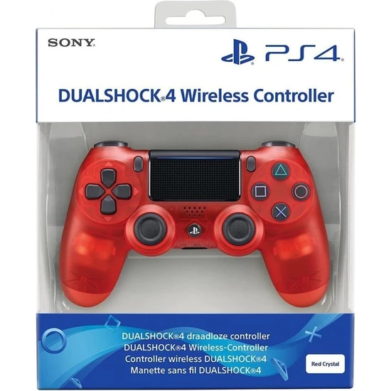 Sony Ps4 Dualshock 4 Red Crystal Kırmızı Oyun Kolu V2 Yeni Nesil