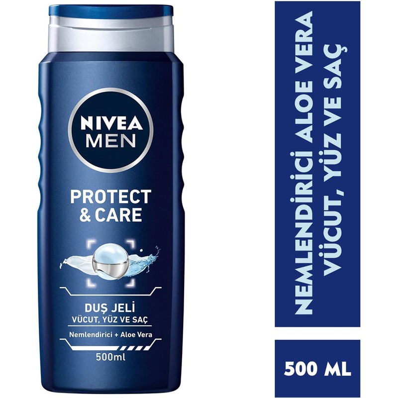 Nivea Men Saç & Yüz Ve Vücut Jeli Protect & Care 500 Ml