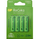 Gp Batteries Recyko+ 1300 Aa Kalem Ni-Mh Şarjlı Pil, 1.2 Volt, 4'lü Kart