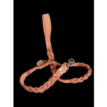 Balkonda Köpek gezdirme kayışı boyun tasması hakiki süet deri antik kalın kancalı taba rengi kalınlık:4mm genişlik:2,5cm uzunluk:120cm dog leash B1-7