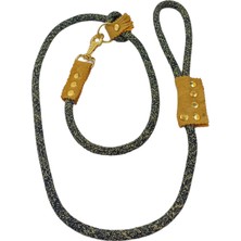 Balkonda Köpek gezdirme kayışı boyun tasmalı takım orta ve büyük ırk lacivert kırçıllı halat kalınlık:10mm uzunluk:120cm dog leash TB2-13