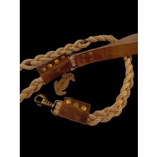 Balkonda Köpek gezdirme kayışı boyun tasmalı hakiki deri saç örgü halat kalınlık:1,5cm genişlik:3cm gezdirme kayışı:120cm tasma: ayarlamalı dog leash TB2-12