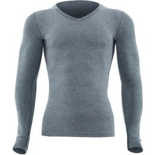 Blackspade V Yaka Gri Unisex Uzun Kol Thermal - 1257