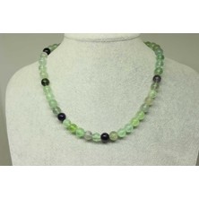 Yaşam Tohumu Florit Taşı Kolye 8mm (Klipsli)