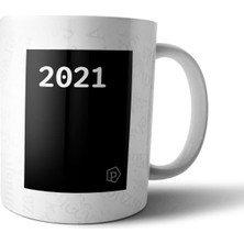 Pixxa "2021" Tanımı Komik - Siyah Kupa Bardak