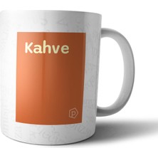 Pixxa "kahve" Tanımı Komik - Turuncu Kupa Bardak