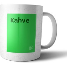 Pixxa "kahve" Tanımı Komik - Yeşil Kupa Bardak