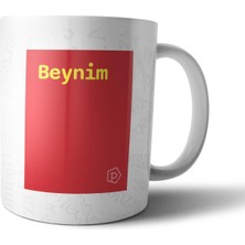 Pixxa "beynim" Tanımı Komik - Kırmızı Kupa Bardak