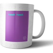 Pixxa "yemek Yemek" Tanımı Komik - Mor Kupa Bardak