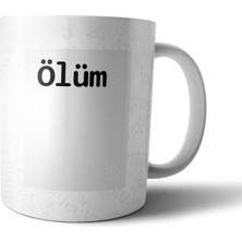 Pixxa "ölüm" Tanımı Komik - Gri Kupa Bardak