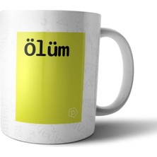 Pixxa "ölüm" Tanımı Komik - Sarı Kupa Bardak