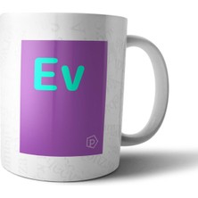Pixxa "ev" Tanımı Komik - Mor Kupa Bardak