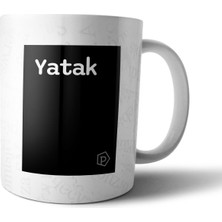 Pixxa "yatak" Tanımı Komik - Siyah Kupa Bardak