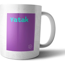 Pixxa "yatak" Tanımı Komik - Mor Kupa Bardak