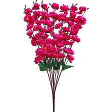 Nettenevime Yapay Çiçek Bahardalı Japon Kiraz Çiçeği 7 Dallı 57CM Fuşya