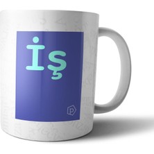 Pixxa "iş" Tanımı Komik - Lacivert Kupa Bardak