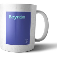 Pixxa "beynim" Tanımı Komik - Lacivert Kupa Bardak