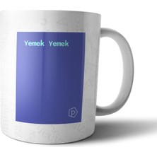 Pixxa "yemek Yemek" Tanımı Komik - Lacivert Kupa Bardak