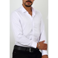 Escardin Slim Fit Beyaz Renk Erkek Gömlek