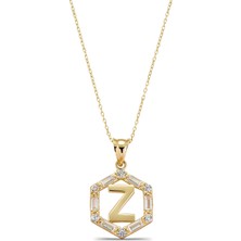 Nilvera Kuyumculuk 14 Ayar Altın Z Harf Kolye