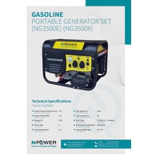 Npower Portatif Benzinli Jeneratör NG3500E