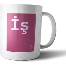 Pixxa "iş" Tanımı Komik - Pembe Kupa Bardak