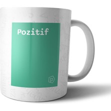 Pixxa "pozitif" Tanımı Komik - Açık Yeşil Kupa Bardak