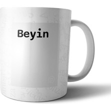 Pixxa "beyin" Tanımı Komik - Gri Kupa Bardak