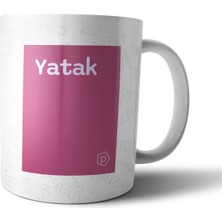 Pixxa "yatak" Tanımı Komik - Pembe Kupa Bardak