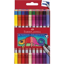 Faber-Castell Çift Taraflı Keçeli Kalem, 20 Renk