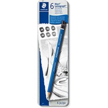 Staedtler 100 G6 Mars Lumograph Kursun Kalem 6'lı Metal Kutuda 8b, 7b, 6b, 4b, 2b, Hb
