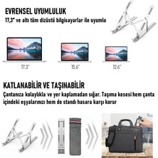 SooPii DM08 10''-15.6'' 6 Seviyeli Katlanabilir Taşınabilir Alüminyum Dizüstü Laptop Notebook Stant