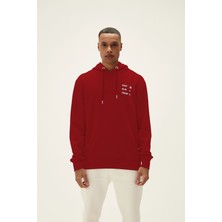 Bad Bear Pause Kapüşonlu Erkek Kırmızı Sweatshirt