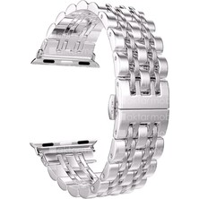 AktarMobile Apple Watch 8 41 mm Uyumlu Metal Kordon Premium Paslanmaz Çelik Kayış